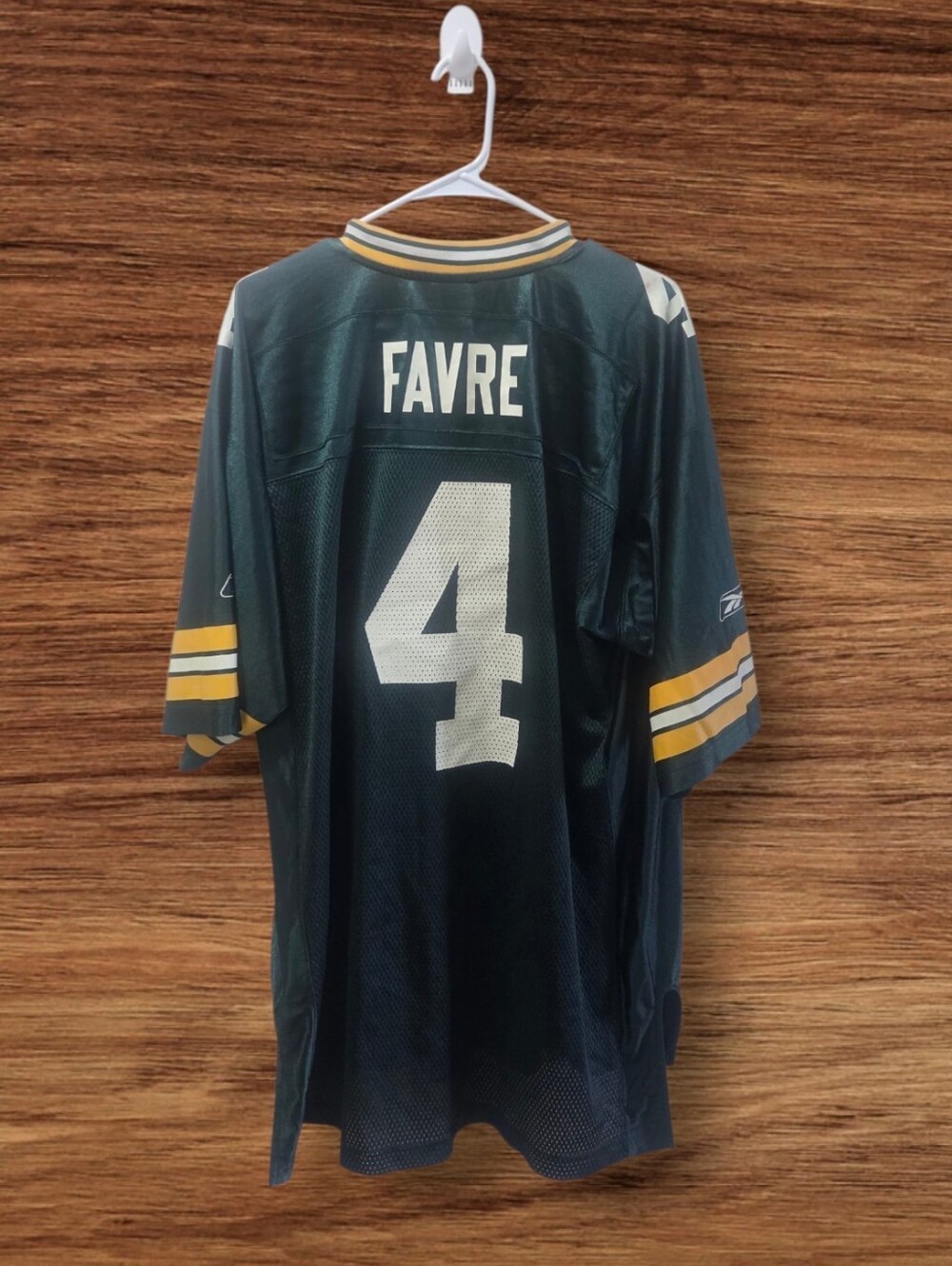 Reebok Brett Favre #4 Green Football Jersey